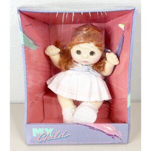 NEW In Box 1985 My Child Doll Red Hair & Green Hazel Eyes Mattel MISSING WINDOW